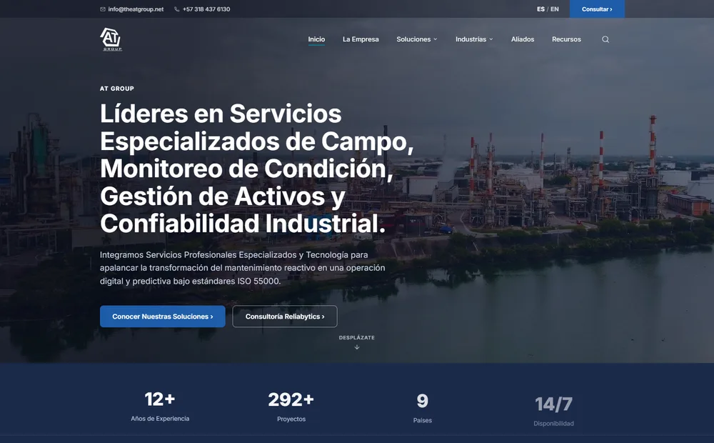 Sitio web de AT Group