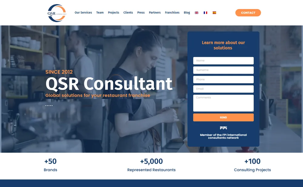 Sitio web de QSR Consultant